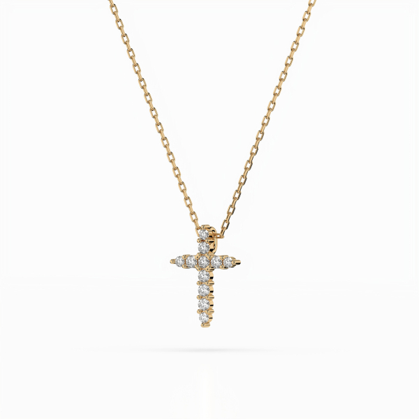 Diamantanhänger in 0,09 Karat, Gelbgold 585 / 14 Karat, mit einer 585ger Goldkette in 40 cm lang, Gewicht ca. 1,4 g.