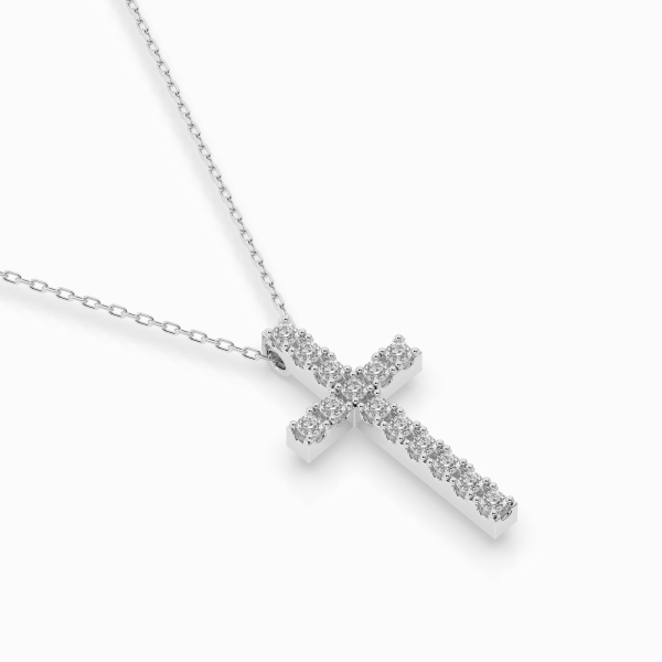 Diamantanhänger in 0,2 Karat, Weißgold 585 / 14 Karat, mit einer 585ger Goldkette in 40 cm lang, Gewicht ca. 2,3 g.