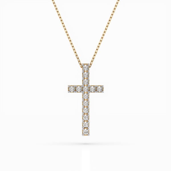 Diamantanhänger in 0,2 Karat, Gelbgold 585 / 14 Karat, mit einer 585ger Goldkette in 40 cm lang, Gewicht ca. 2,3 g.