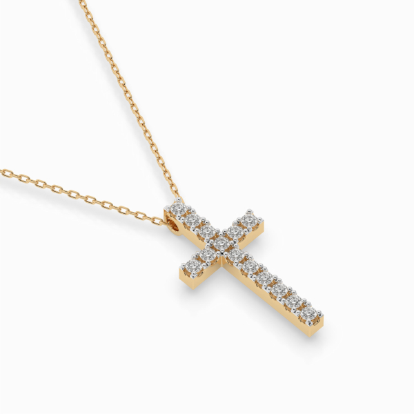 Diamantanhänger in 0,2 Karat, Gelbgold 585 / 14 Karat, mit einer 585ger Goldkette in 40 cm lang, Gewicht ca. 2,3 g.
