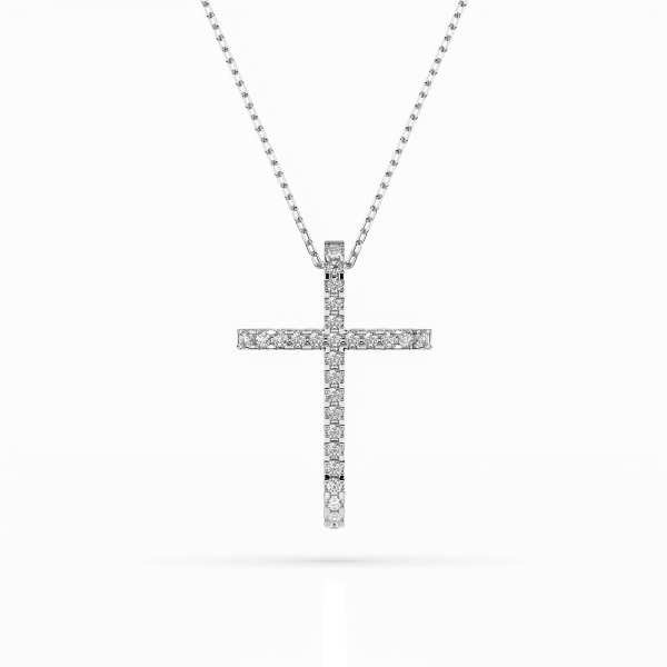 Diamantanhänger in 0,14 Karat, Weißgold 585 / 14 Karat, mit einer 585ger Goldkette in 40 cm lang, Gewicht ca. 2,2 g.