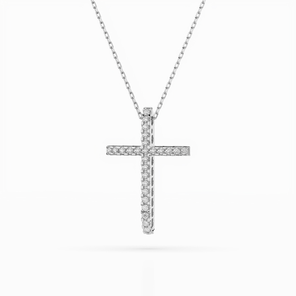 Diamantanhänger in 0,14 Karat, Weißgold 585 / 14 Karat, mit einer 585ger Goldkette in 40 cm lang, Gewicht ca. 2,2 g.
