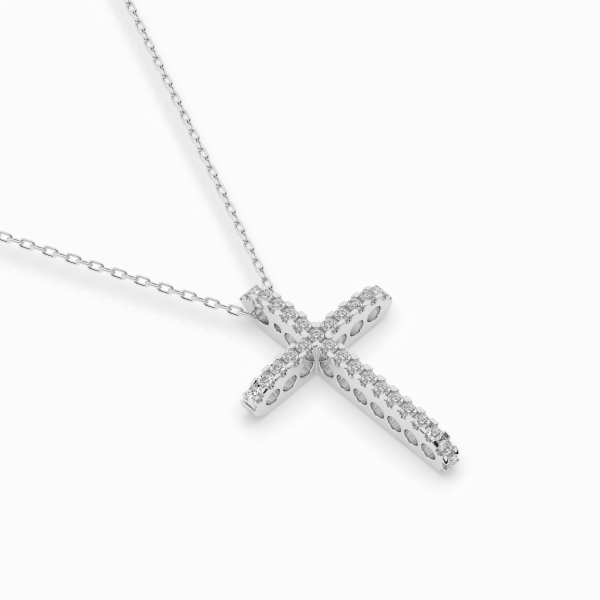 Diamantanhänger in 0,14 Karat, Weißgold 585 / 14 Karat, mit einer 585ger Goldkette in 40 cm lang, Gewicht ca. 2,2 g.