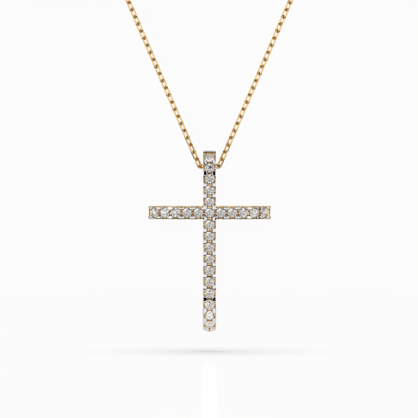 Diamantanhänger in 0,14 Karat, Gelbgold 585 / 14 Karat, mit einer 585ger Goldkette in 40 cm lang, Gewicht ca. 2,2 g.
