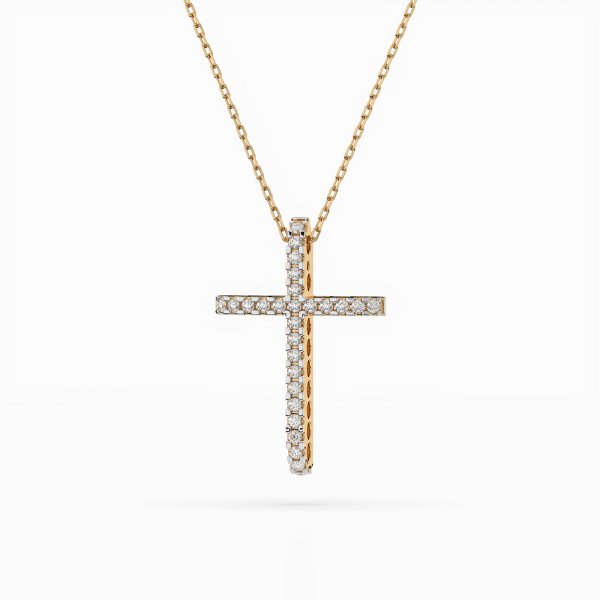Diamantanhänger in 0,14 Karat, Gelbgold 585 / 14 Karat, mit einer 585ger Goldkette in 40 cm lang, Gewicht ca. 2,2 g.
