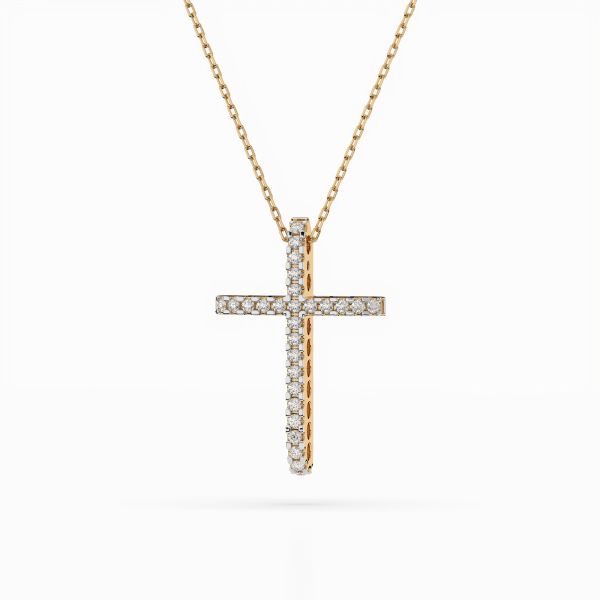 Diamantanhänger in 0,14 Karat, Gelbgold 585 / 14 Karat, mit einer 585ger Goldkette, Gewicht ca. 2,2 g.