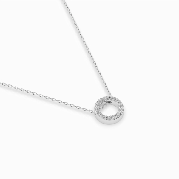 Diamantanhänger in 0,09 Karat, Weißgold 585 / 14 Karat, mit einer 585ger Goldkette in 40 cm lang, Gewicht ca. 1,8 g.