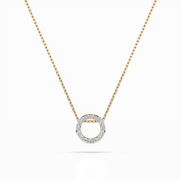 Diamantanhänger in 0,09 Karat, Gelbgold 585 / 14 Karat, mit einer 585ger Goldkette in 40 cm lang, Gewicht ca. 1,8 g.