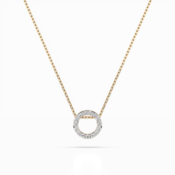 Diamantanhänger in 0,09 Karat, Gelbgold 585 / 14 Karat, mit einer 585ger Goldkette, Gewicht ca. 1,8 g.
