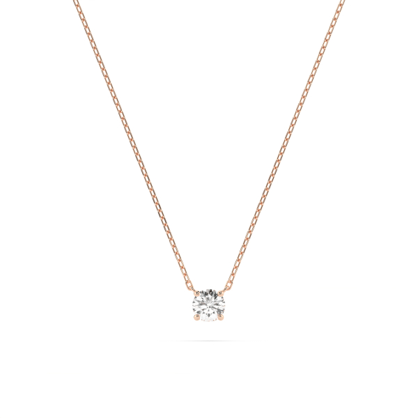 Diamantanhänger in 0,15 Karat, Rotgold 585 / 14 Karat, mit einer 585ger Goldkette in 45 cm lang, Gewicht ca. 1,5 g.