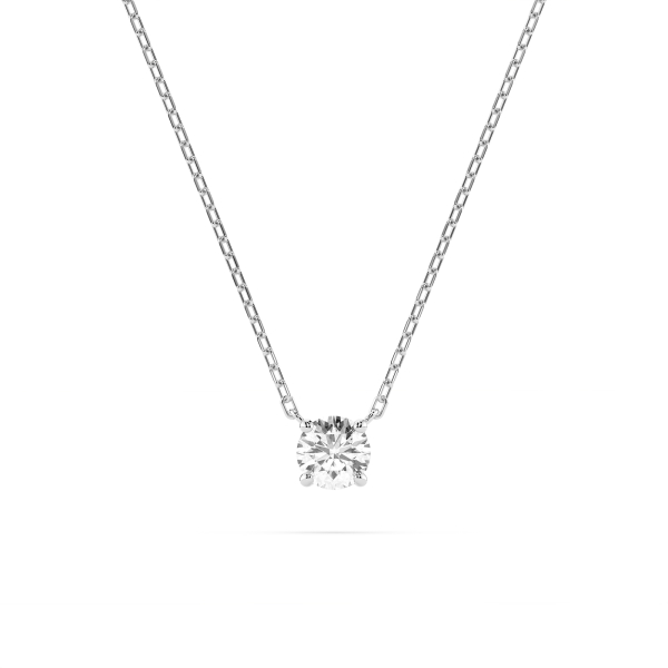 Diamantanhänger in 0,15 Karat, Weißgold 585 / 14 Karat, mit einer 585ger Goldkette in 45 cm lang, Gewicht ca. 1,5 g.