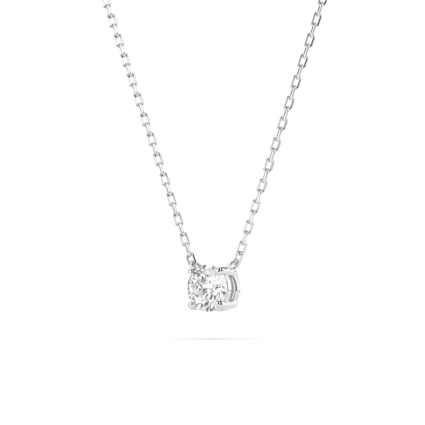 Diamantanhänger in 0,15 Karat, Weißgold 585 / 14 Karat, mit einer 585ger Goldkette in 45 cm lang, Gewicht ca. 1,5 g.