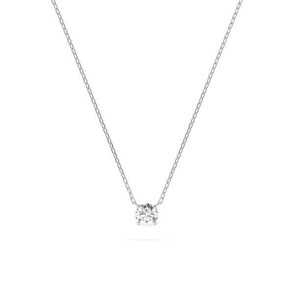 Diamantanhänger in 0,15 Karat, Weißgold 585 / 14 Karat, mit einer 585ger Goldkette in 45 cm lang, Gewicht ca. 1,5 g.