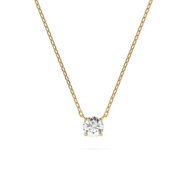 Diamantanhänger in 0,15 Karat, Gelbgold 585 / 14 Karat, mit einer 585ger Goldkette in 45 cm lang, Gewicht ca. 1,5 g.