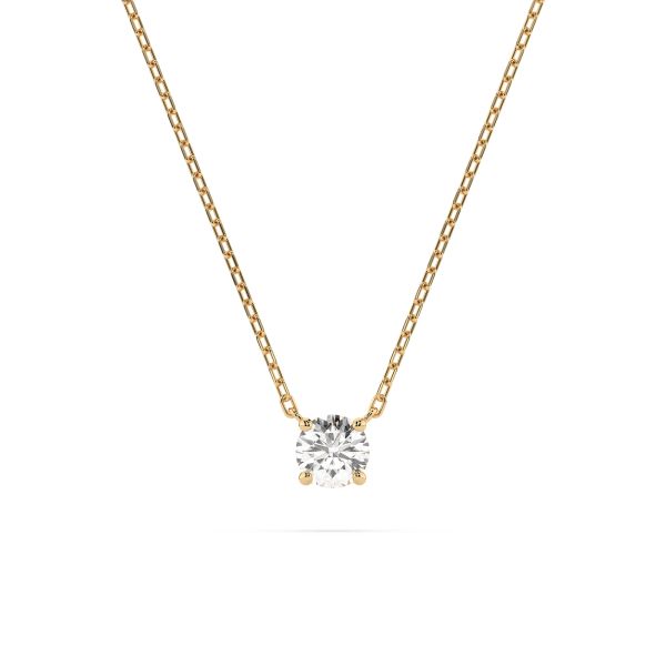 Diamantanhänger in 0,15 Karat, Gelbgold 585 / 14 Karat, mit einer 585ger Goldkette, Gewicht ca. 1,5 g.