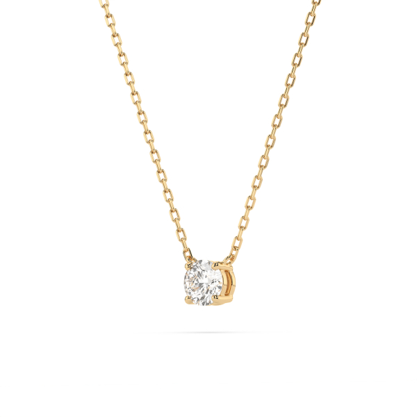 Diamantanhänger in 0,15 Karat, Gelbgold 585 / 14 Karat, mit einer 585ger Goldkette in 45 cm lang, Gewicht ca. 1,5 g.