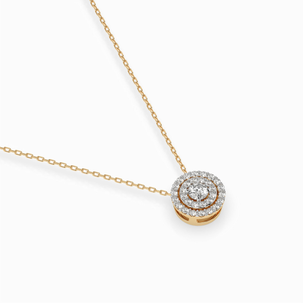 Diamantanhänger in 0,24 Karat, Gelbgold 585 / 14 Karat, mit einer 585ger Goldkette in 40 cm lang, Gewicht ca. 2,2 g.