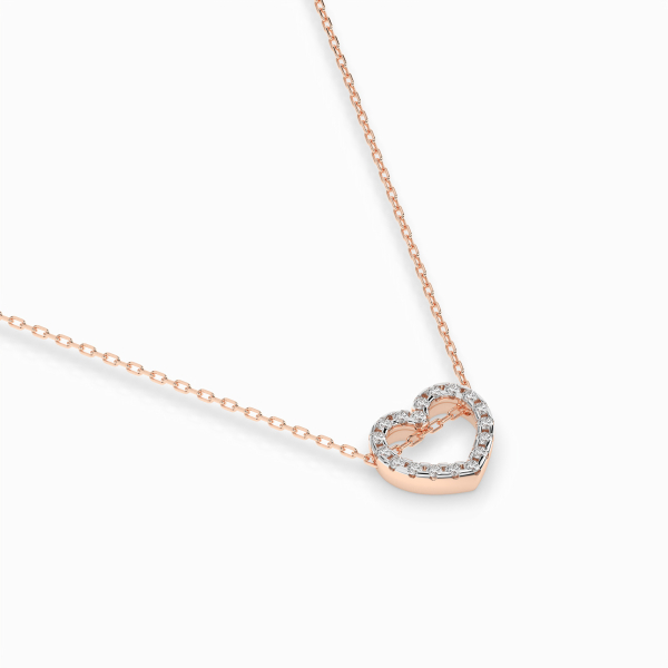 Diamantanhänger in 0,09 Karat, Rotgold 585 / 14 Karat, mit einer 585ger Goldkette in 40 cm lang, Gewicht ca. 1,7 g.