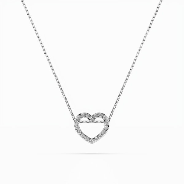 Diamantanhänger in 0,09 Karat, Weißgold 585 / 14 Karat, mit einer 585ger Goldkette in 40 cm lang, Gewicht ca. 1,7 g.