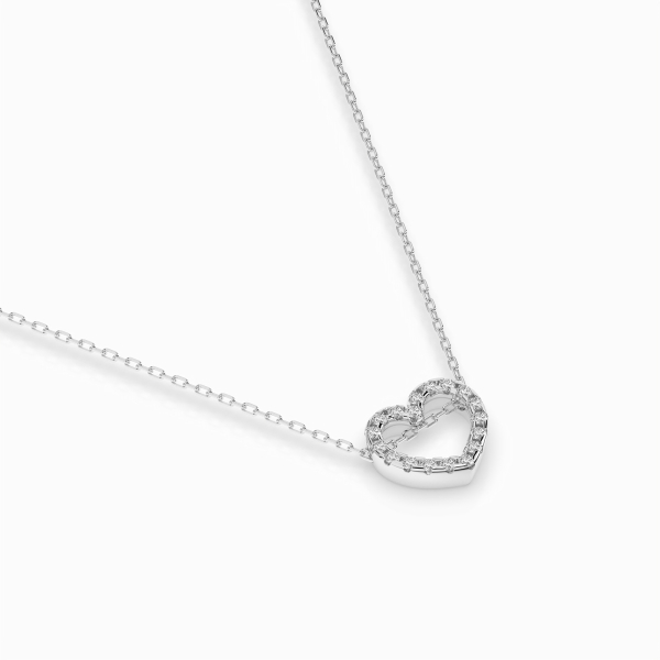 Diamantanhänger in 0,09 Karat, Weißgold 585 / 14 Karat, mit einer 585ger Goldkette in 42 cm lang, Gewicht ca. 1,7 g.