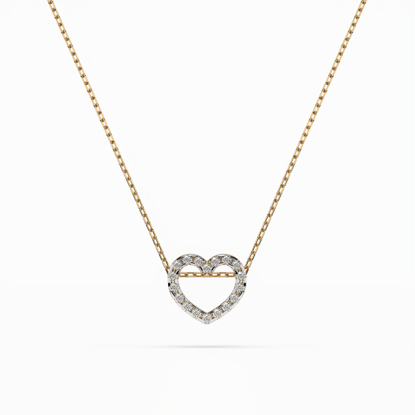 Diamantanhänger in 0,09 Karat, Gelbgold 585 / 14 Karat, mit einer 585ger Goldkette in 40 cm lang, Gewicht ca. 1,7 g.