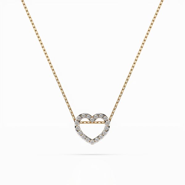 Diamantanhänger in 0,09 Karat, Gelbgold 585 / 14 Karat, mit einer 585ger Goldkette, Gewicht ca. 1,7 g.