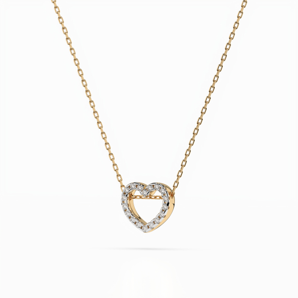 Diamantanhänger in 0,09 Karat, Gelbgold 585 / 14 Karat, mit einer 585ger Goldkette in 40 cm lang, Gewicht ca. 1,7 g.