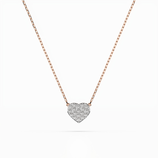 Diamantanhänger in 0,09 Karat, Rotgold 585 / 14 Karat, mit einer 585ger Goldkette, Gewicht ca. 1,2 g.