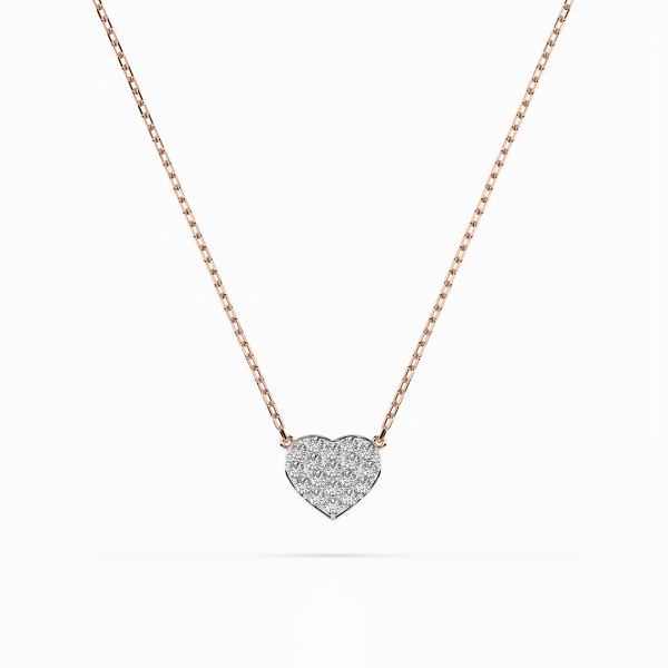 Diamantanhänger in 0,09 Karat, Rotgold 585 / 14 Karat, mit einer 585ger Goldkette, Gewicht ca. 1,2 g.