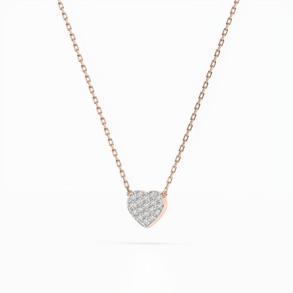 Diamantanhänger in 0,09 Karat, Rotgold 585 / 14 Karat, mit einer 585ger Goldkette, Gewicht ca. 1,2 g.