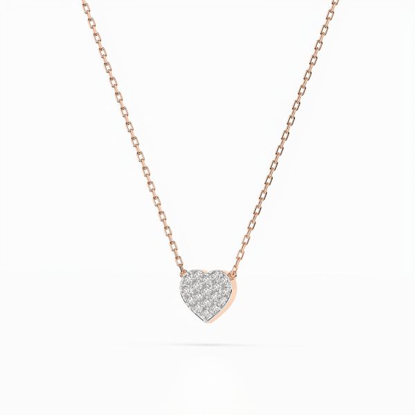 Diamantanhänger in 0,09 Karat, Rotgold 585 / 14 Karat, mit einer 585ger Goldkette, Gewicht ca. 1,2 g.