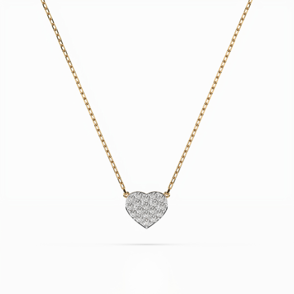 Diamantanhänger in 0,09 Karat, Gelbgold 585 / 14 Karat, mit einer 585ger Goldkette, Gewicht ca. 1,2 g.