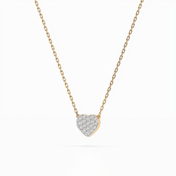 Diamantanhänger in 0,09 Karat, Gelbgold 585 / 14 Karat, mit einer 585ger Goldkette, Gewicht ca. 1,2 g.