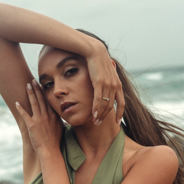 0,30 Karat Diamant Verlobungsring mit GIA Certifikate, Gelbgold 750 / 18K, Weite 51 mm, Gewicht ca. 2.84 g.