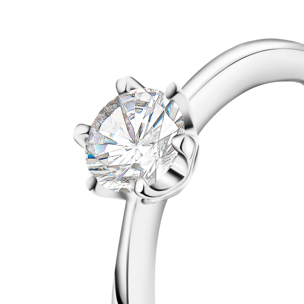 Verlobungsring in 750ger Weißgold Damen mit Diamant