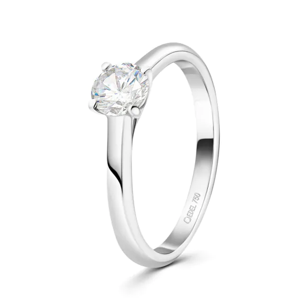 Verlobungsring mit Diamant bis 1 Karat in Weißgold