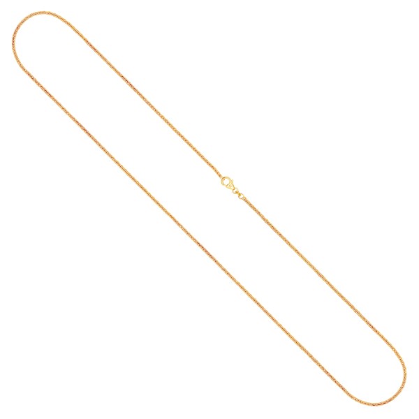 Goldkette als Ankerkette flach in Gelbgold 750 / 18K, 38 cm lang, 1.2 mm breit, Gewicht ca. 2 g.