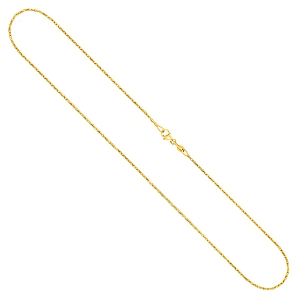 Goldkette als Ankerkette diamantiert in Gelbgold 375 / 9K, 40 cm lang, 1.2 mm breit, Gewicht ca. 1.8 g.