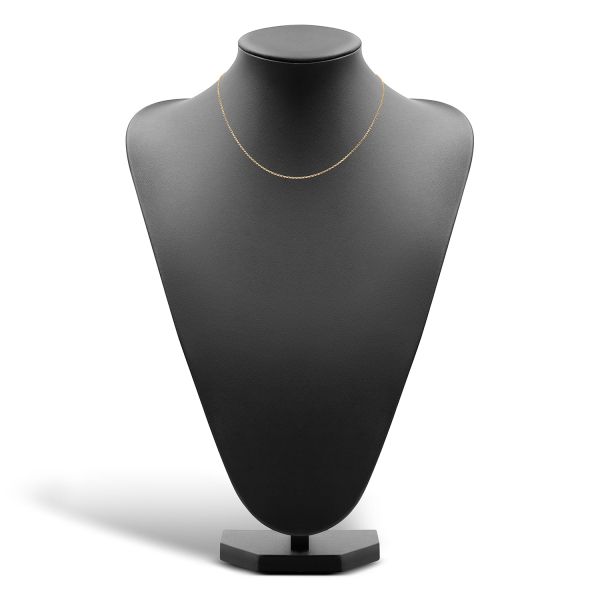 Goldkette als Ankerkette diamantiert in Gelbgold 750 / 18K, 40 cm lang, 1,3 mm breit, Gewicht ca. 3.1 g.