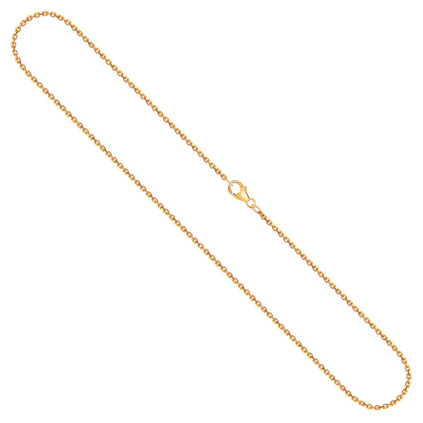 Goldkette als Ankerkette diamantiert in Gelbgold 750 / 18K, 42 cm lang, 1,7 mm breit, Gewicht ca. 5.4 g.