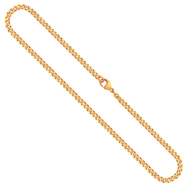 Goldkette als Panzerkette flach in Gelbgold 333 / 8K, 50 cm lang, 4,1 mm breit, Gewicht ca. 18.9 g.
