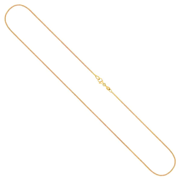 Goldkette als Panzerkette in Gelbgold 333 / 8K, 36 cm lang, 0.8 mm breit, Gewicht ca. 0.9 g.