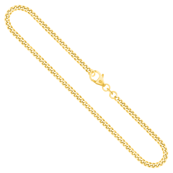 Goldkette als Panzerkette in Gelbgold 750 / 18 Karat, 70 cm lang, 2.7 mm breit, Gewicht ca. 21,3 g.