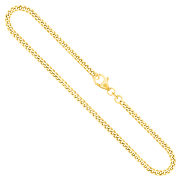 Goldkette als Panzerkette in Gelbgold 750 / 18 Karat, 70 cm lang, 2.7 mm breit, Gewicht ca. 21,3 g.