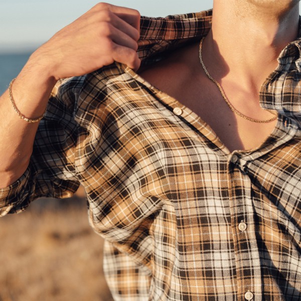Goldkette als Königskette in Gelbgold 585 / 14K, 60 cm lang, 2,8 mm breit, Gewicht ca. 34 g.