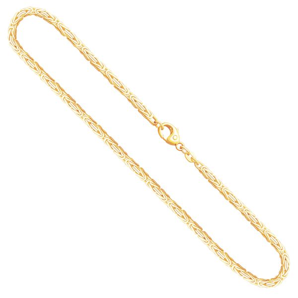 Goldkette als Königskette in Gelbgold 585 / 14K, 50 cm lang, 2,3 mm breit, Gewicht ca. 22.2 g.