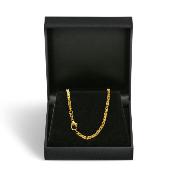 Goldkette als Königskette in Gelbgold 585 / 14K, 50 cm lang, 2,3 mm breit, Gewicht ca. 22.2 g.