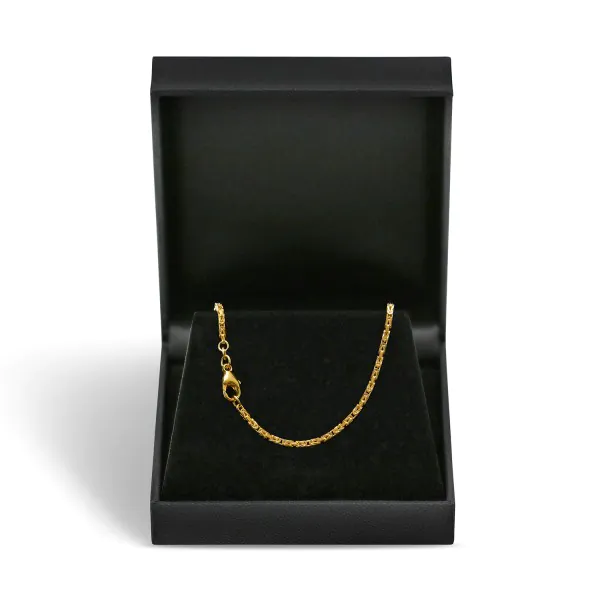 Armband als Königskette in Gelbgold 333 / 8K, 17 cm lang, 1,8 mm breit, Gewicht ca. 3.5 g.