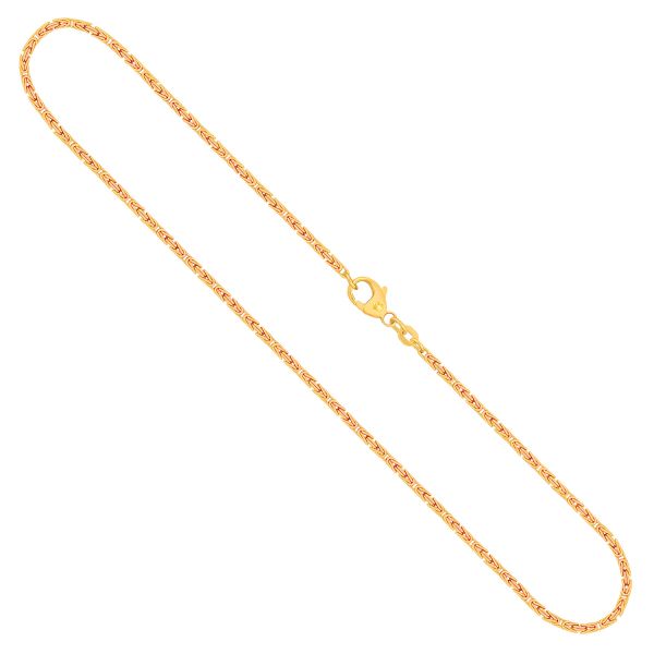 Goldkette als Königskette in Gelbgold 585 / 14K, 45 cm lang, 1,8 mm breit, Gewicht ca. 10.6 g.