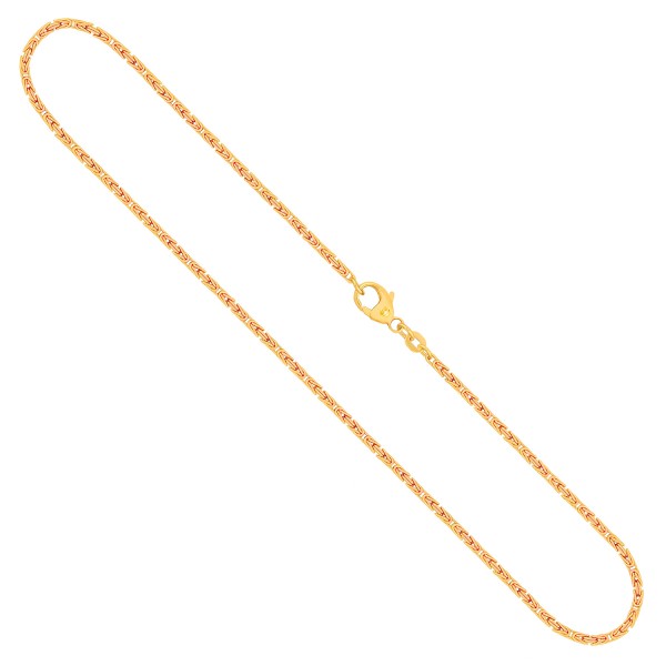 Goldkette als Königskette in Gelbgold 750 / 18K, 42 cm lang, 1,8 mm breit, Gewicht ca. 12.2 g.